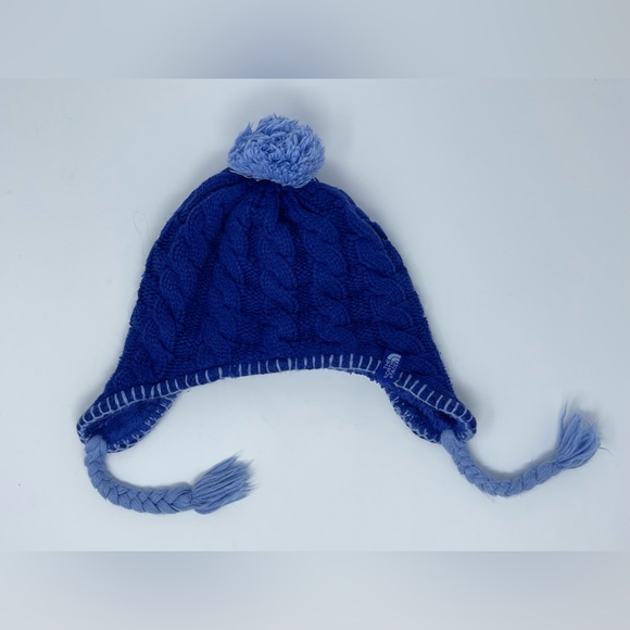 NORTH FACE: Earflap Beanie Winter Hat, Blue, Size: Small (S/P) - Picture 1 of 6
